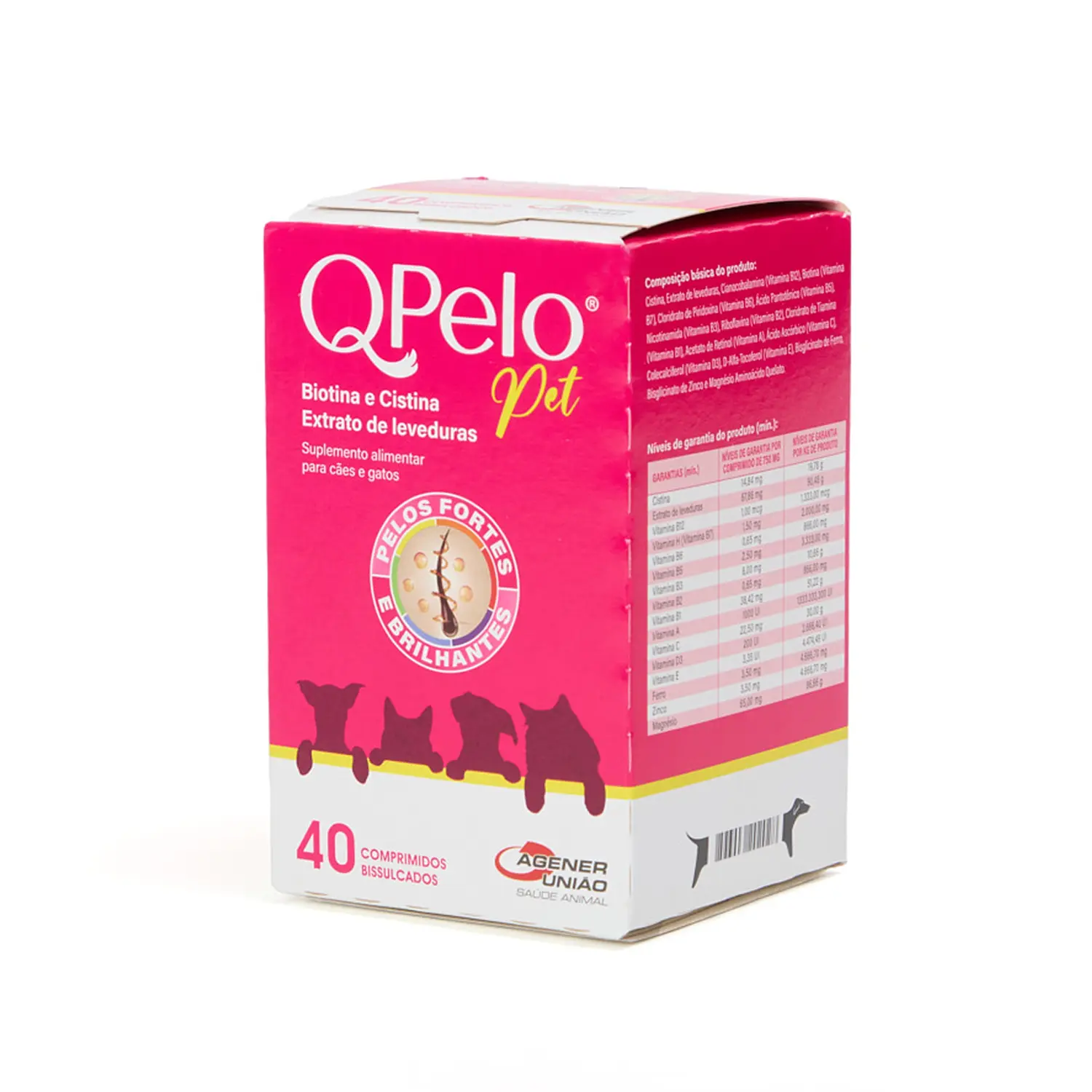 QPelo Pet Suplemento Alimentar para Cães e Gatos